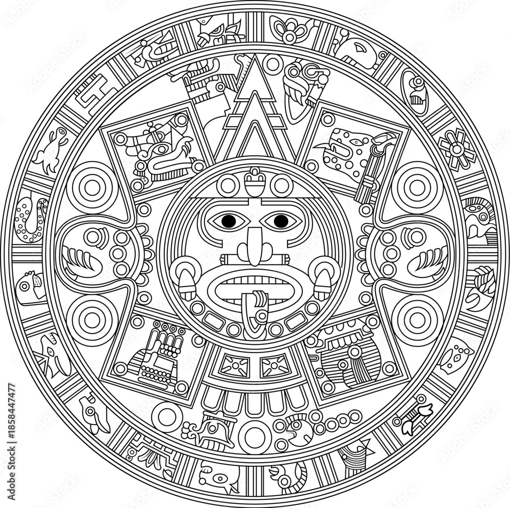 Naklejka premium Mexican mayanculture