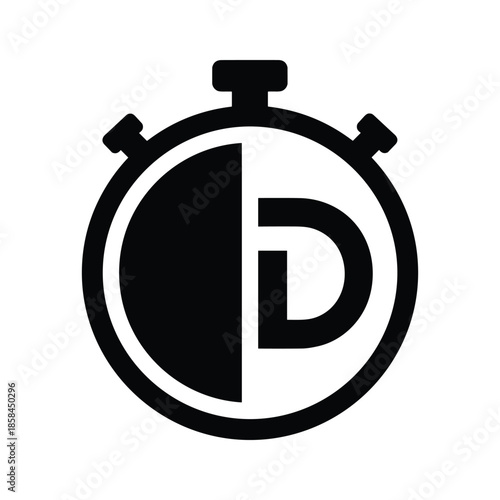 Stopwatch Icon Half Time Passed