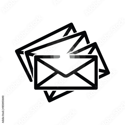 Stack of envelopes with letter inside