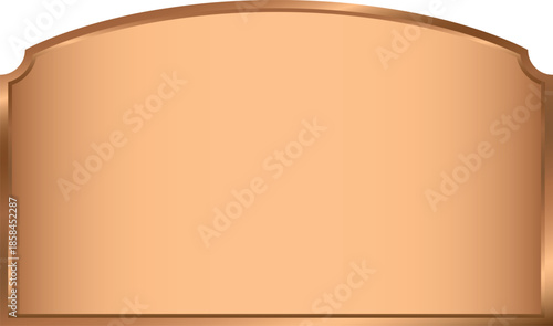Copper Colored Wall Plaque Graphic. Bronze Signage Mockup and template design.