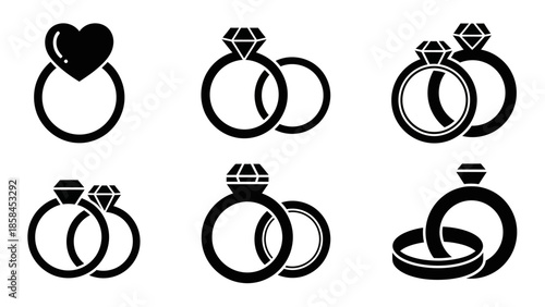 Engagement Ring Icon Collection