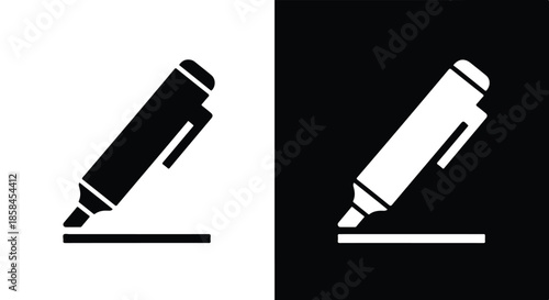 Pen drawing on paper - Black and White Vector Symbol, Minimal Solid Vector Illustration, Minimal UI Vector, Flat Solid Vector, Flat Vector Illustration, icon, Editable stroke icon, Modern icon