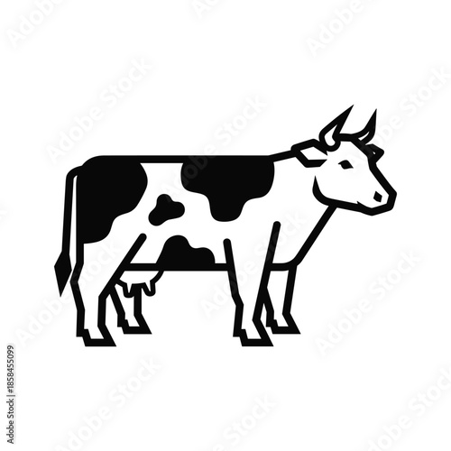 Cow with calf standing together