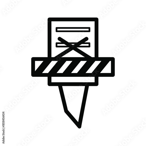 Prohibited sign on document