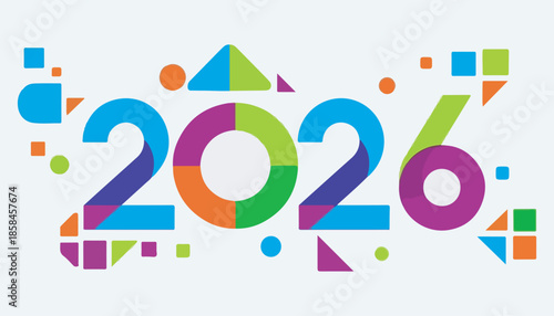 Abstract colorful background with numbers and circles design for business and education concept