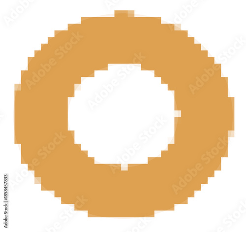 brown donut pixel style