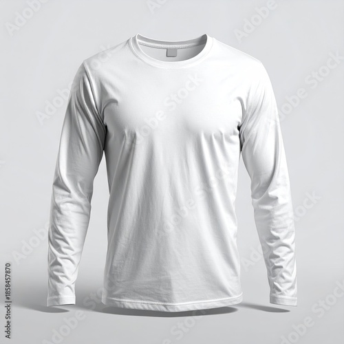 Blank white long-sleeve t-shirt
