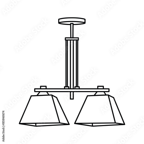 Modern Ceiling Light Fixture with Two Shades