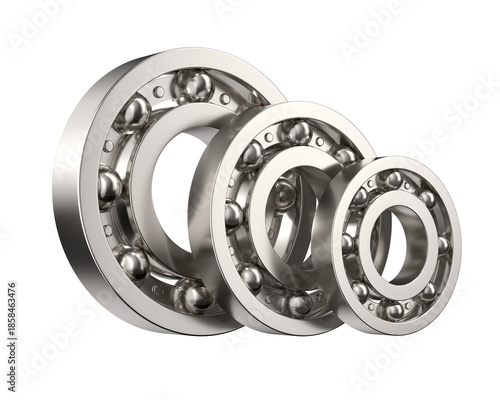 Ball bearing on white backg...