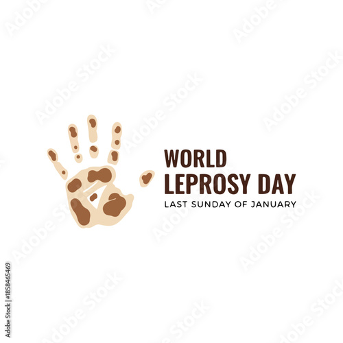 World Leprosy Day Awareness Hand with Skin Patches