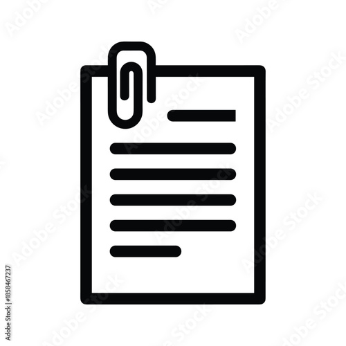 Document Icon Simple Line Style