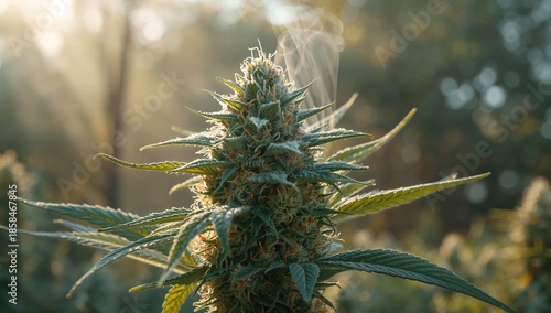 Indica strain named monster glue, emphasizing high resin content for concentrate extraction