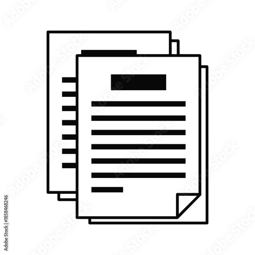 Documents Stacked Paper Files