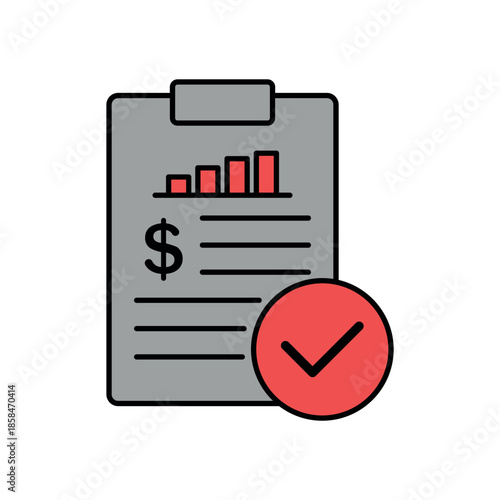 Icon a Financial Compliance, isolated against a clean background.
