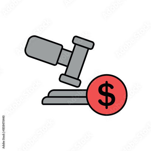 Icon a Financial Regulations, isolated against a clean background.