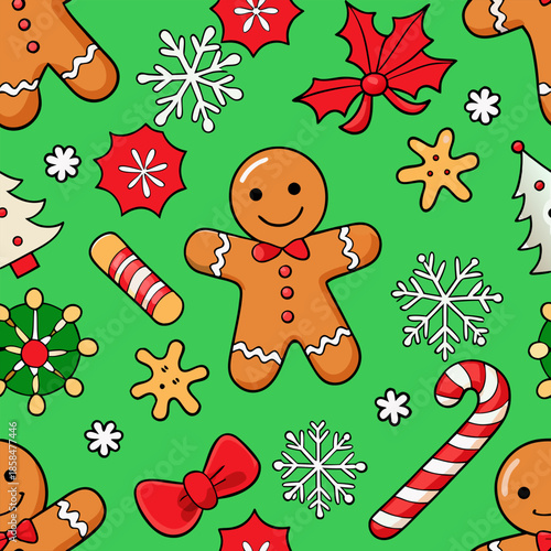 gingerbread man and christmas cookies