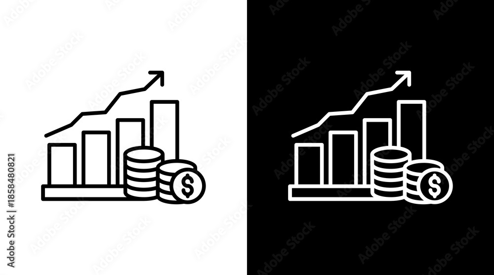 Fototapeta premium Financial Growth Icon