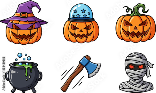 Whimsical Halloween Vector Illustrations