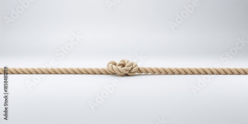 Single rope on a plain white surface with textured detail, suitable for UI or editorial backgrounds