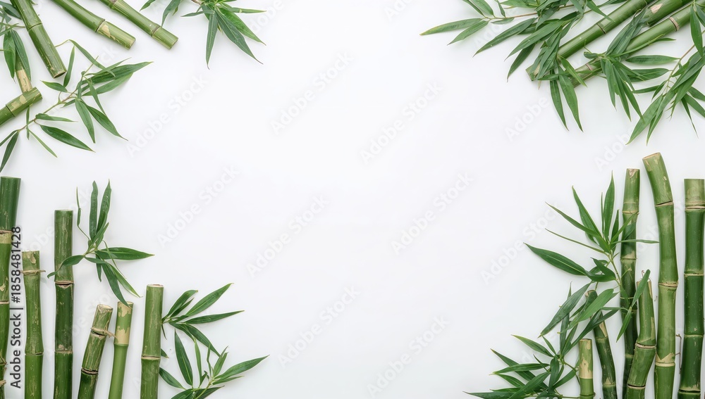 Obraz premium Isolated bamboo plant used as a decorative element in minimalist decor