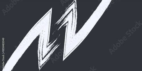 Abstract background with diagonal gray brush strokes and scattered dark particles on a white surface.eps 10.