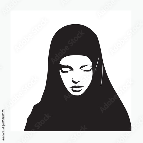 portrait of a woman with a veil