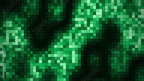 Deep Forest and Emerald Voxel Cloud 4K Seamless Loop