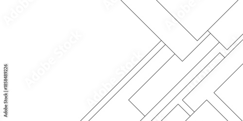 Abstract white, black colors with lines pattern. modern technology rectangle shapes linear composing decorates background design. black stripe geometric background with various shapes.vector ilustrate