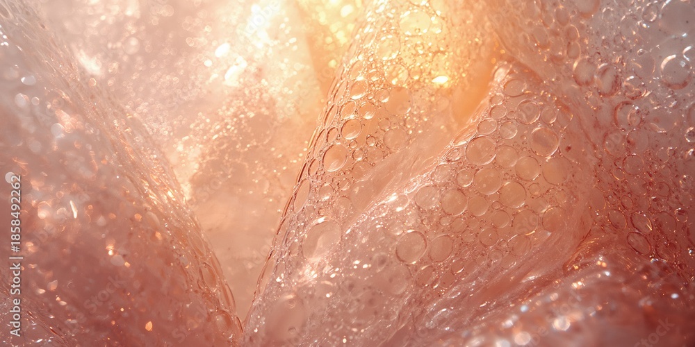 Fototapeta premium Background of transparent plastic bubbles, cushioning properties in packaging applications