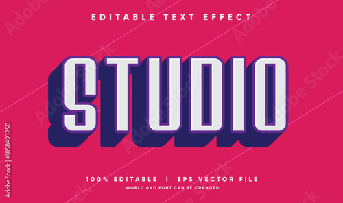 studio vector text effect with modern style