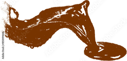 Chocolate sauce splash in a creamy brown texture. Artistic vector illustration of liquid, perfect for culinary design.