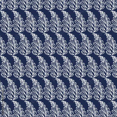 vector seamless pattern with leaves