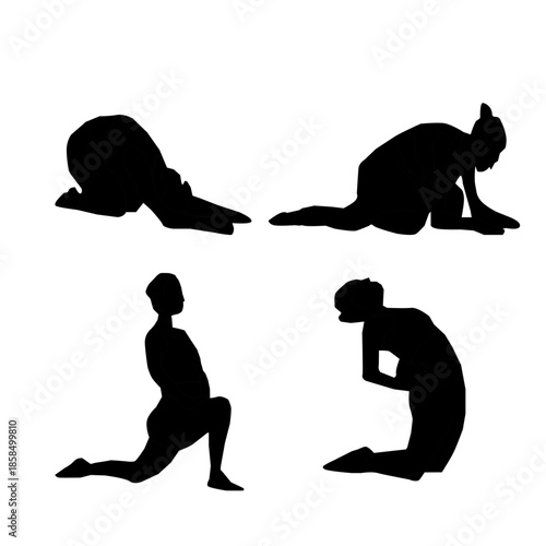 yoga silhouette. yoga pose. yoga asana. fitness silhouette. workout exercise. stretching body. meditation pose. female yoga. healthy lifestyle. wellness concept. balance posture. flexibility training.