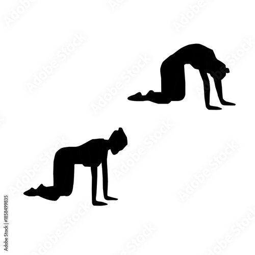 yoga silhouette. yoga pose. yoga asana. fitness silhouette. workout exercise. stretching body. meditation pose. female yoga. healthy lifestyle. wellness concept. balance posture. flexibility training.