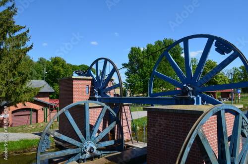 Historic Water-Powered Cable Wheel Mechanism, Elblag Canal Inclined Plane, Poland