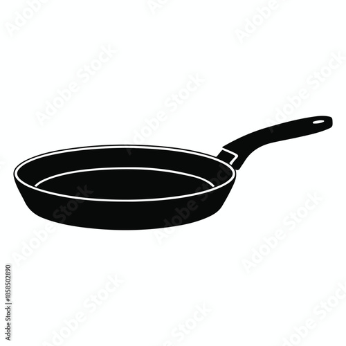Black Frying Pan Silhouette