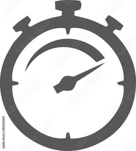 Timers icon set on transparent background. Stopwatch symbol