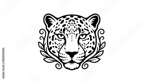 Leopard Head Vector Emblem