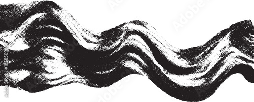 Black and white texture with smooth waves. Abstract vector illustration featuring a fluid graphical pattern in a modern design set.