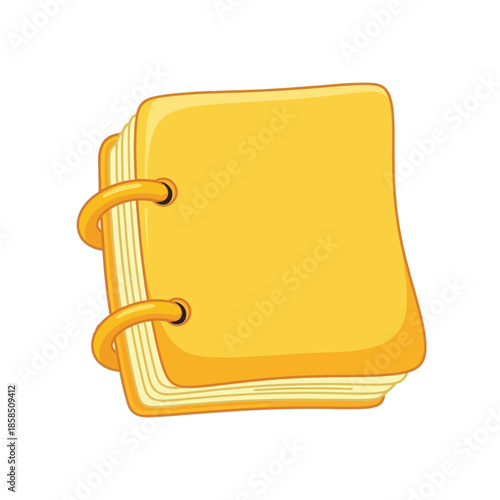Yellow Ring Binder Notebook Office Stationery.