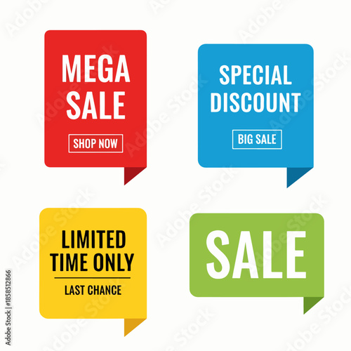 set of sale stickers