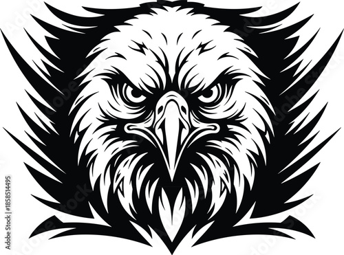 Christmas nativity scene silhouette, holy family in stable with animals, flat vector isolated on white