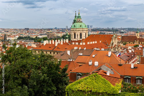 Wallpaper Mural Aerial view of roofs of Prague from the Castle garden, the Czech Republic Torontodigital.ca