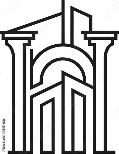 Outline whisk icon for digital recipe applications