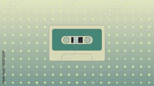 레트로 카세트 테이프 재생