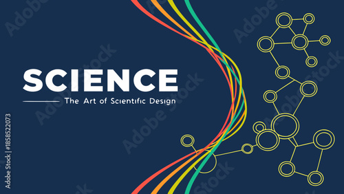 Science design concept with molecular structure Isolated background