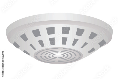 White smoke detector. vector illustration