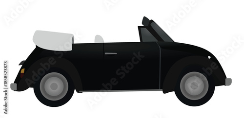 Black sport car. vector illustration