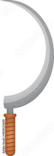 Simple isolated sickle. vector illustration