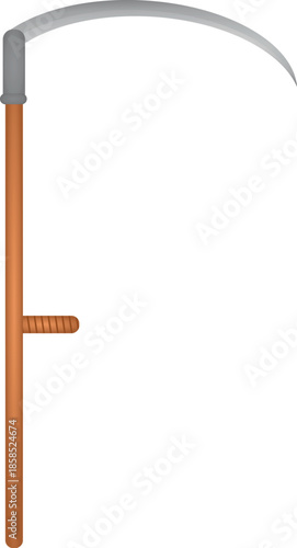 Scythe axe isolated. vector illustration
